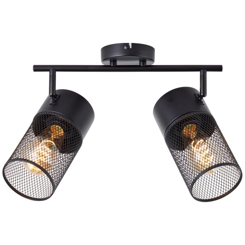 Plafonnier KAMOLO 2x40W E27 Noir dépoli BRI_99724_76 99724_76 Plafonnier KAMOLO 2x40W E27 Noir dépoli BRILLIANT 99724_76