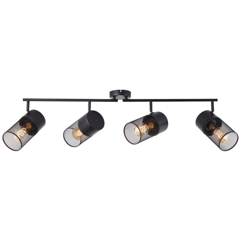Plafonnier KAMOLO 4x40W E27 Noir dépoli BRI_99726_76 99726_76 Plafonnier KAMOLO 4x40W E27 Noir dépoli BRILLIANT 99726_76