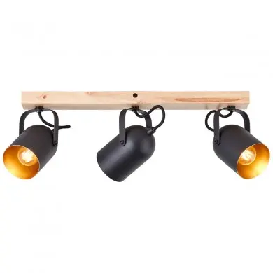 Plafonnier TRONTE 3x28W E14 Or-noir-bois BRI_99797_86 99797_86 Plafonnier TRONTE 3x28W E14 Or-noir-bois BRILLIANT 99797_86
