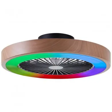 Ventilateur plafonnier SLIMLINE 40W LED 49cm Nature-noir BRILLIANT G60060_09