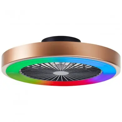 Ventilateur plafonnier SLIMLINE 40W LED 49cm Noir doré BRILLIANT G60060_86