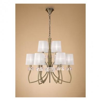 Suspension LOEWE Laiton antique  9x13W MANTRA 4730