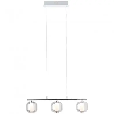 Suspension RAFA 18W LED Chrome-verre fumé H1310 BRILLIANT G99259_93