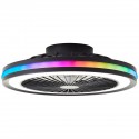 Ventilateur plafonnier PALMERO 40W LED 46cm Noir