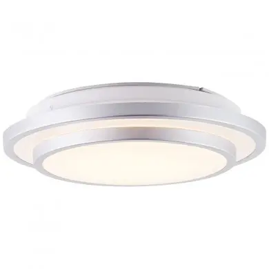 Plafonnier LUCIANO 12W LED Aluminium-blanc BRILLIANT HK18381S21