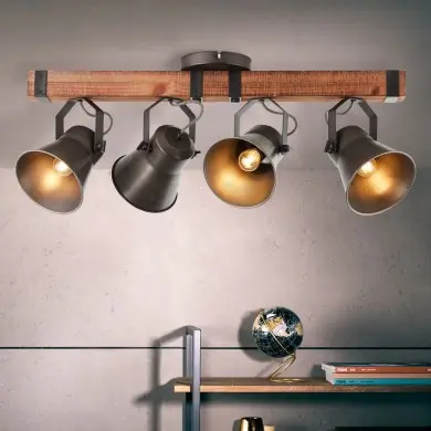 Plafonnier DECCA 4x10W E27 Acier noir BRI_85831_46 85831_46 Plafonnier DECCA 4x10W E27 Acier noir BRILLIANT 85831_46