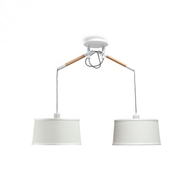 Suspension NORDICA Blanc Bois 2x23W MANTRA 4930