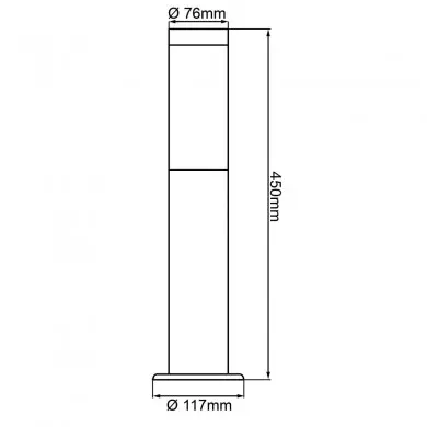 Borne Extérieur DODY 1x20W E27 Noir H450 BRI_90946A06 90946A06 Borne Extérieur DODY 1x20W E27 Noir H450 BRILLIANT 90946A06