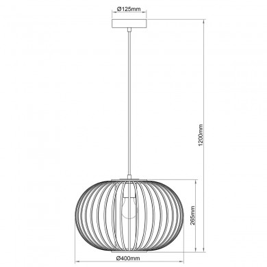 Suspension ENCA 1x60W E27 Nature-noir BRILLIANT 92860_09