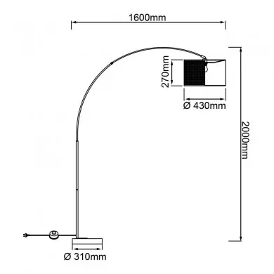 Lampadaire WILEY 1x42W E27 Bois foncé-noir BRI_93138_06 93138_06 Lampadaire WILEY 1x42W E27 Bois foncé-noir BRILLIANT 93138_06