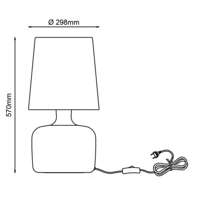 Lampe HYDRA 1x60W E27 Taupe-bleu foncé BRILLIANT 94548_03