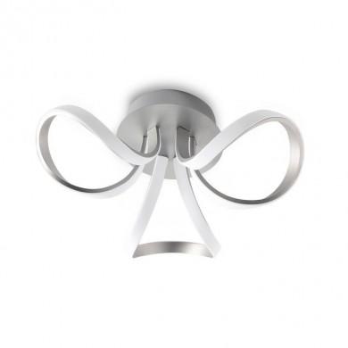 Plafonnier en métal et aluminium Argenté / Chromé 44 cm - Ova | Leroy