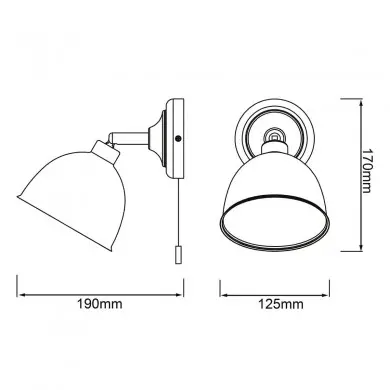 Applique TELIO 1x28W E14 Blanc BRILLIANT 97002_05