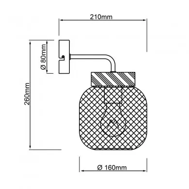 Applique GIADA 1x40W E27 Gris clair-bois BRI_99107_40 99107_40 Applique GIADA 1x40W E27 Gris clair-bois BRILLIANT 99107_40