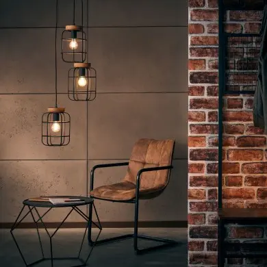 Suspension GWEN 3x40W E27 Bois patiné-noir mat H1650 BRI_99255_66 99255_66 Suspension GWEN 3x40W E27 Bois patiné-noir mat H1650 BRILLIANT 99255_66