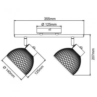 Plafonnier THUY 2x28W E14 Noir-naturel BRI_99743_76 99743_76 Plafonnier THUY 2x28W E14 Noir-naturel BRILLIANT 99743_76