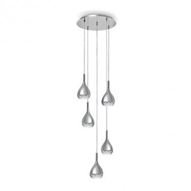 Suspension KHALIFA Chromé  5x8W MANTRA 5164