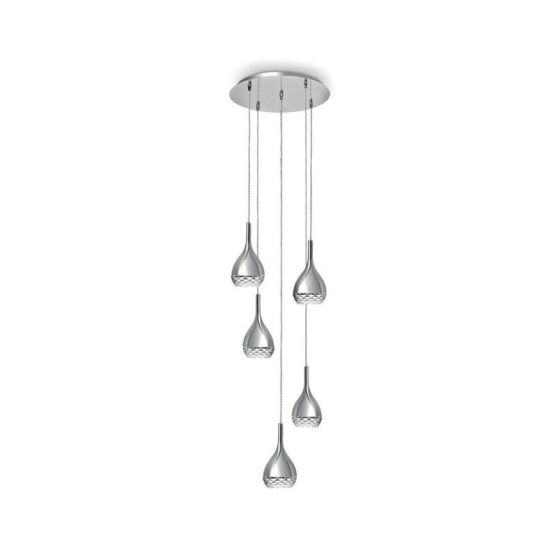 Suspension KHALIFA Chromé  5x8W MANTRA 5164
