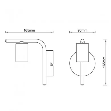 Applique KERRY 1x40W E27 Noir-laiton H165 BRILLIANT 99840_72