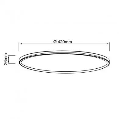 Plafonnier MILTON 24W LED Blanc Rond BRILLIANT G99875A05