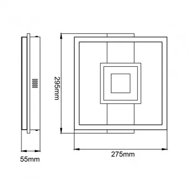 Plafonnier BALDO 24W LED Noir-bois BRI_G99913A76 G99913A76 Plafonnier BALDO 24W LED Noir-bois BRILLIANT G99913A76