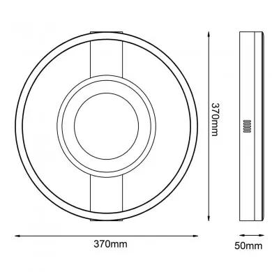 Plafonnier MAUREEN 22W LED Noir BRILLIANT G99927A06