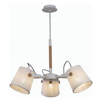 Suspension de style Scandinave NORDICA II Blanc Bois 3x23W MAN_5461 5461 Suspension de style Scandinave NORDICA II Blanc Bois 3x23W MANTRA 5461