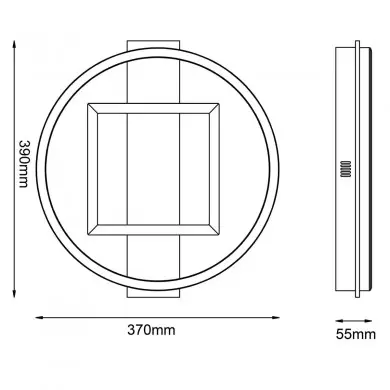 Plafonnier MAUREEN 24W LED Noir-bois H55 P390 BRI_G99928A76 G99928A76 Plafonnier MAUREEN 24W LED Noir-bois H55 P390 BRILLIANT G99928A76