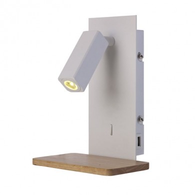 Applique design Scandinave NORDICA II Blanc Bois LED 1x3W MAN_5463 5463 Applique design Scandinave NORDICA II Blanc Bois LED 1x3W MANTRA 5463