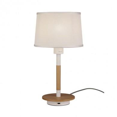 Lampe à poser NORDICA II Blanc Bois 1x23W MANTRA 5464