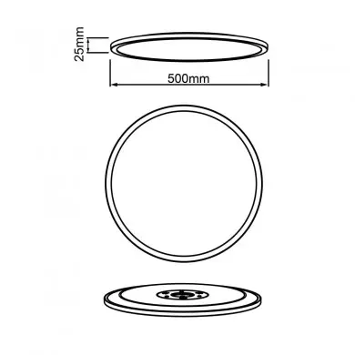 Plafonnier TUCO 33W LED Noir-blanc BRILLIANT HK19479S76