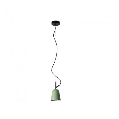 Suspension STUDIO 1x8 E14 MAX Noir Mat Vert FARO 28262