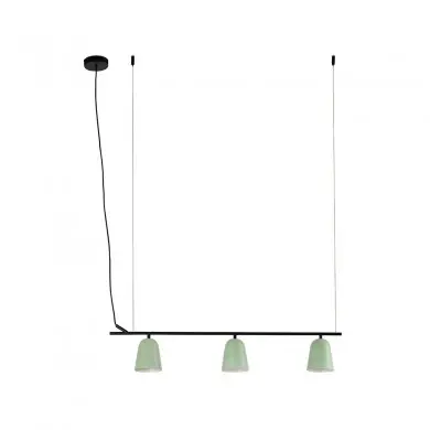 Suspension STUDIO 3x8W E27 MAX Noir Mat Vert FARO 28268