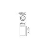 Plafonnier Extérieur PUK 4,5W COB LED Blanc 3000K 377 LM FARO 75304-131