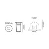 Spot Extérieur NOK 5W Inox Satiné Transparent FARO 70444