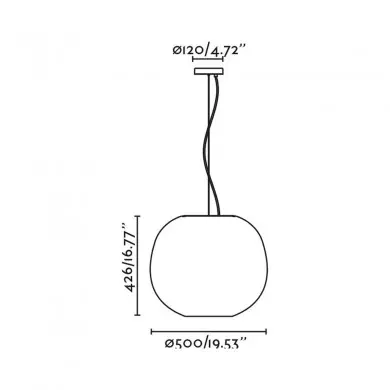 Suspension TIERRA 1x18W E27 MAX Noir Naturel D50 FARO 20401