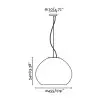 Suspension MAR 1x15W E27 MAX Noir Vert H34 FARO 20405