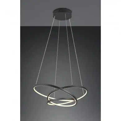 Suspension DARVIN 34W LED Noir mat TRIO LIGHTING 349110132