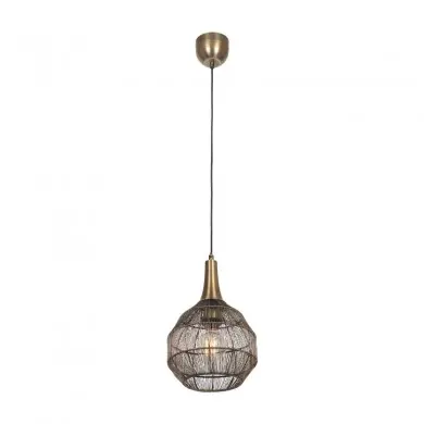 Suspension SORAYA 1x4W E27 Laiton ancien D26 Boule TRIO LIGHTING 365430104