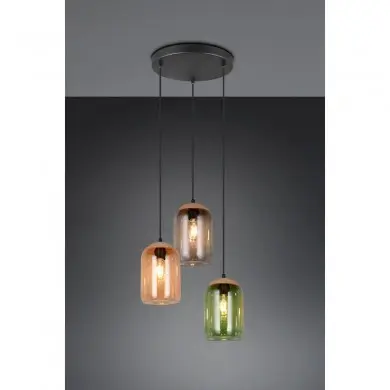 Suspension CORK 3x7W E27 Multicolore TRIO LIGHTING 364630317