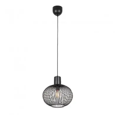 Suspension GILA 1x4W E27 Noir mat D33 TRIO LIGHTING 365790132