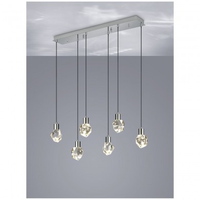 Suspension VERANO 6x5,5W LED Chrome TRIO LIGHTING 354510606