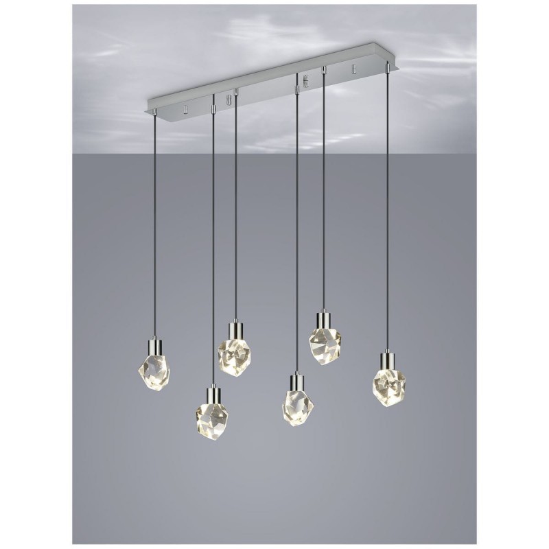 Suspension VERANO 6x5,5W LED Chrome TRIO LIGHTING 354510606