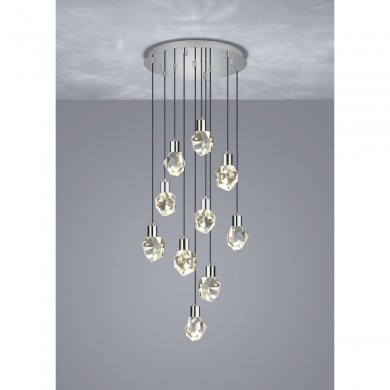 Suspension VERANO 10x5,5W LED Chrome TRIO LIGHTING 354531006