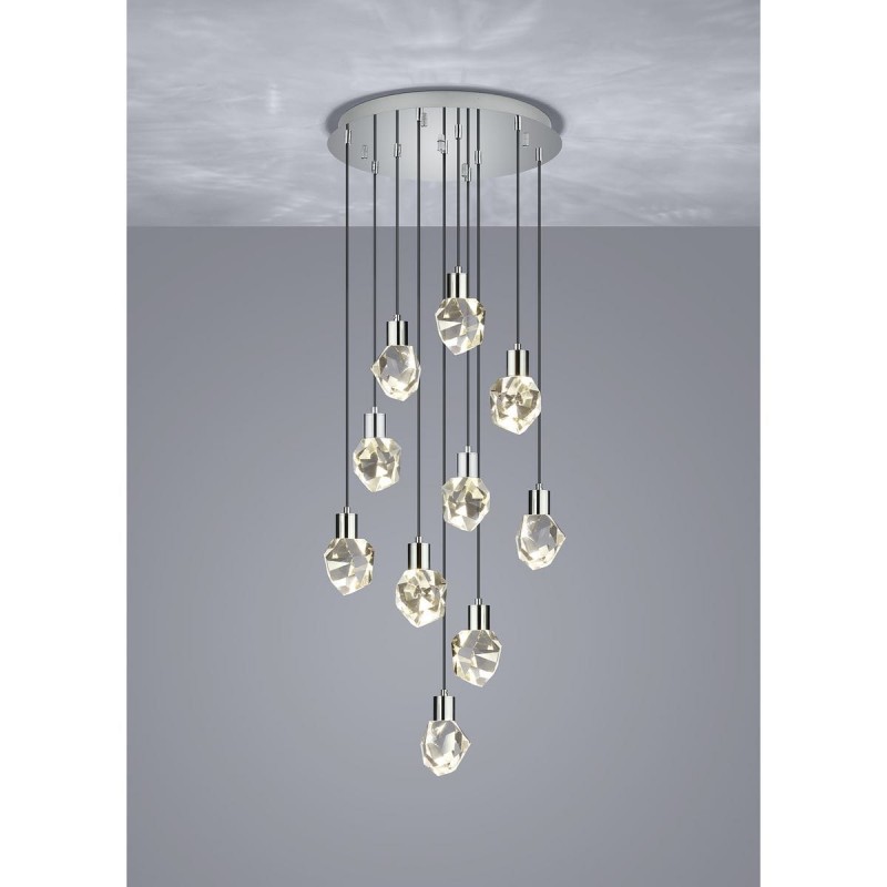 Suspension VERANO 10x5,5W LED Chrome TRIO LIGHTING 354531006