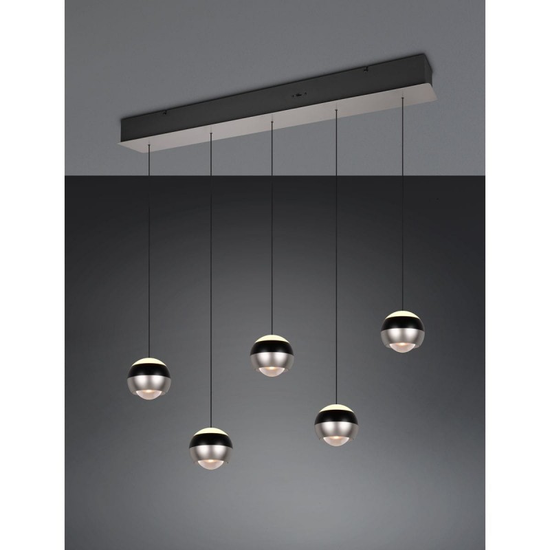 Suspension ORBIT 5x8W LED Nickel mat TRIO LIGHTING 344410507
