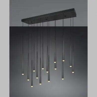 Suspension CALA 15x3,8W LED Noir mat TRIO LIGHTING 354811532