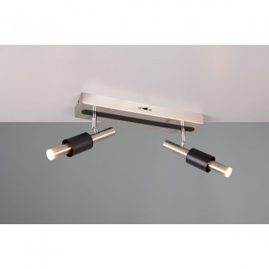 Plafonnier IKARIS 2x8W LED Nickel mat TRIO LIGHTING 855310207