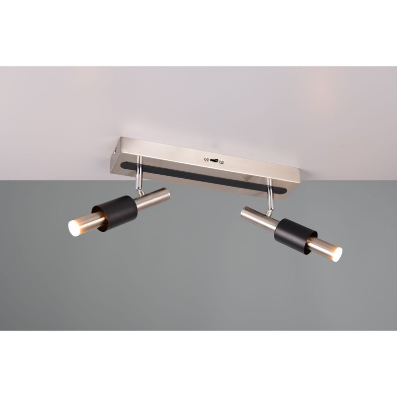 Plafonnier IKARIS 2x8W LED Nickel mat TRIO LIGHTING 855310207