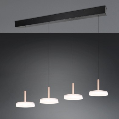 Suspension CELESTE 4x7,5W LED Café TRI_354910465 354910465 Suspension CELESTE 4x7,5W LED Café TRIO LIGHTING 354910465